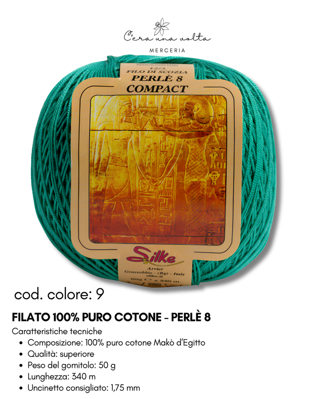 Filato 100% Puro Cotone - Perlè 5 e Perlè 8