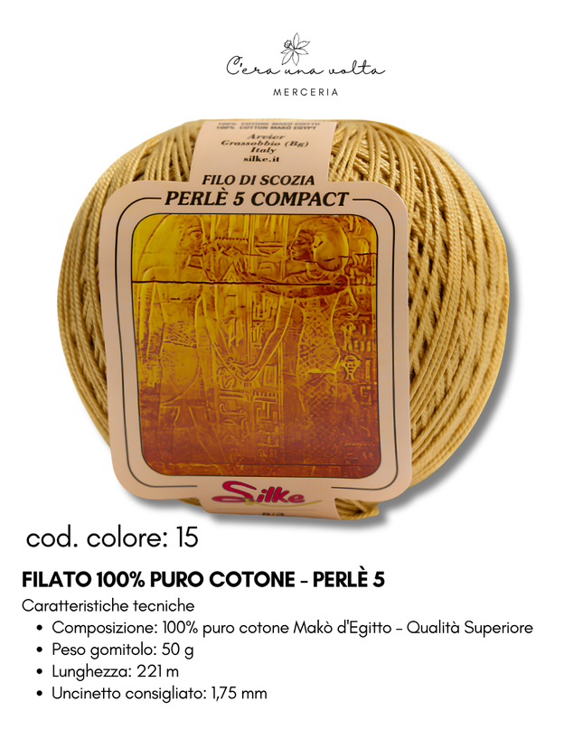 Filato 100% Puro Cotone - Perlè 5 e Perlè 8