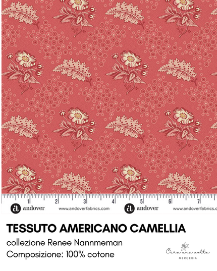 Tessuto americano Camellia collezione Renee Nannmeman