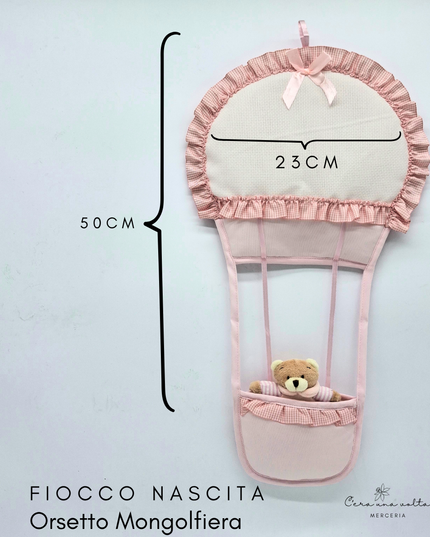 Fiocco nascita bimba da ricamare