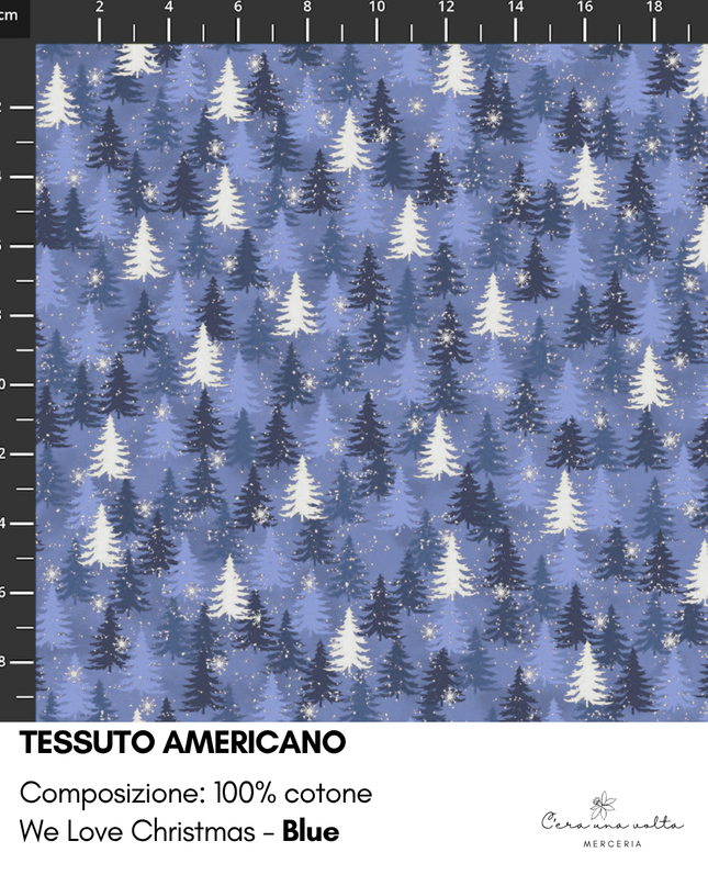 Tessuto americano We Love Christmas (Natale)