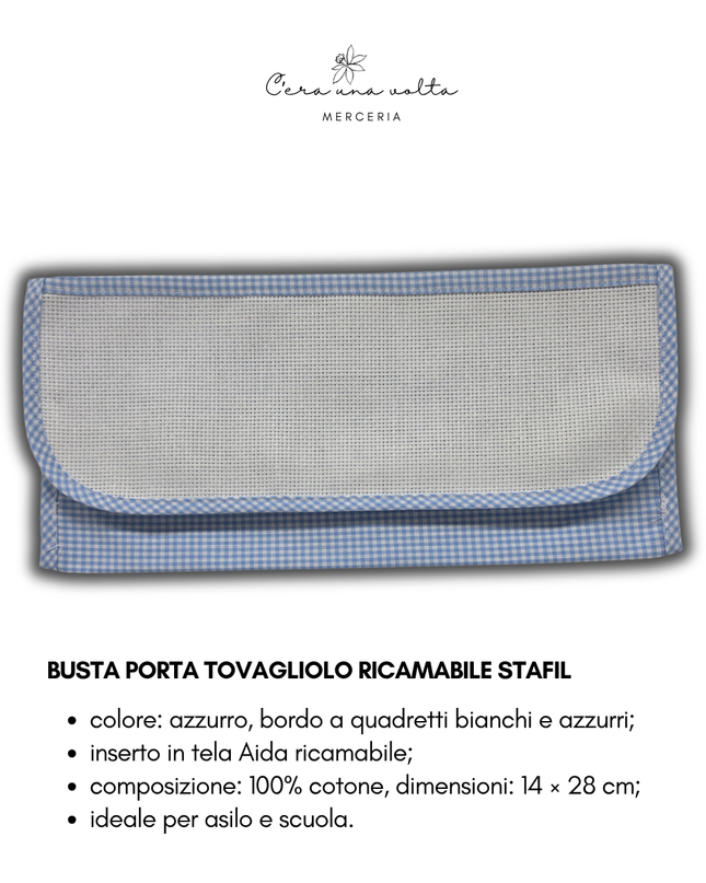 Busta porta tovagliolo ricamabile stafil