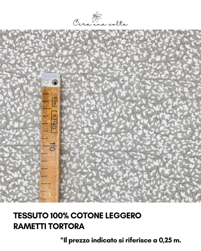 Tessuto 100% Cotone Leggero – Rametti Tortora