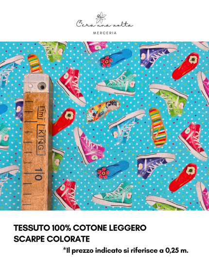 Tessuto 100% Cotone Leggero – Scarpe Colorate