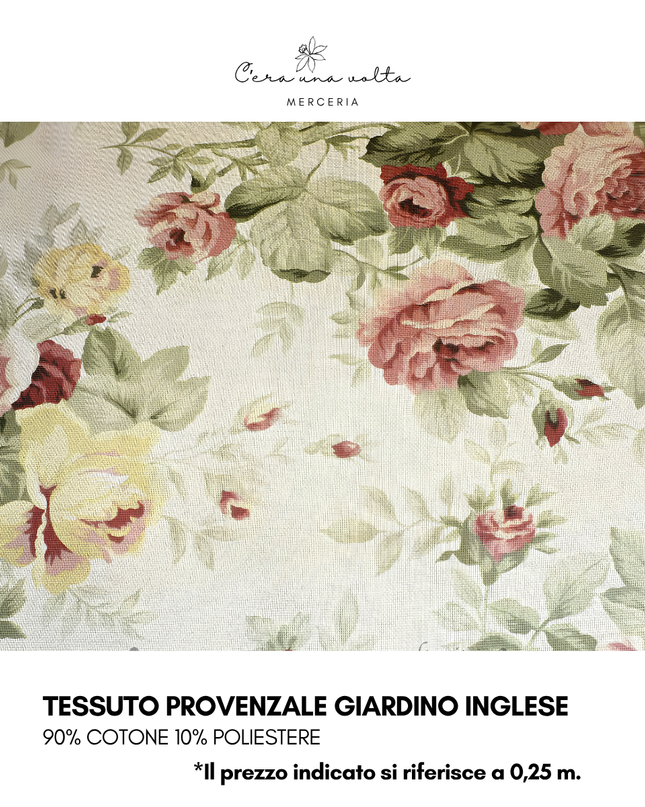 Tessuto Provenzale Giardino Inglese