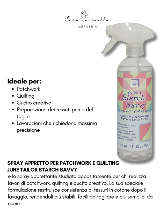 Spray Appretto per Patchwork e Quilting - June Tailor Starch Savvy