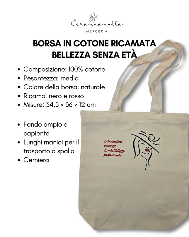 Borsa in Cotone Ricamata – Bellezza Senza Età