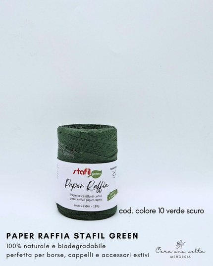 Paper Raffia Stafil Green