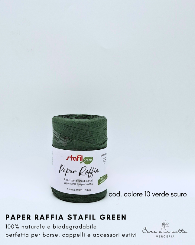 Paper Raffia Stafil Green