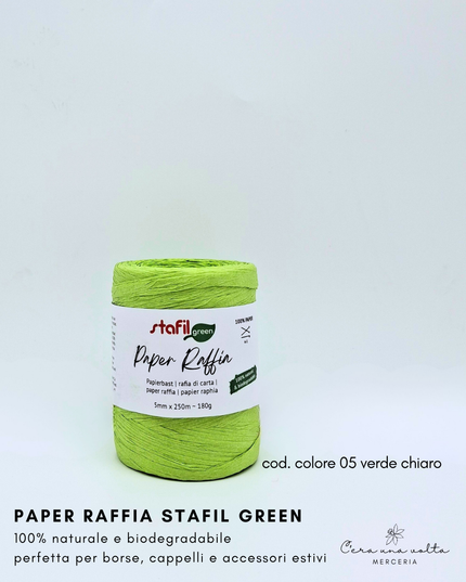 Paper Raffia Stafil Green