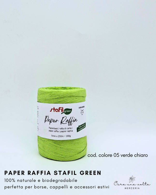 Paper Raffia Stafil Green