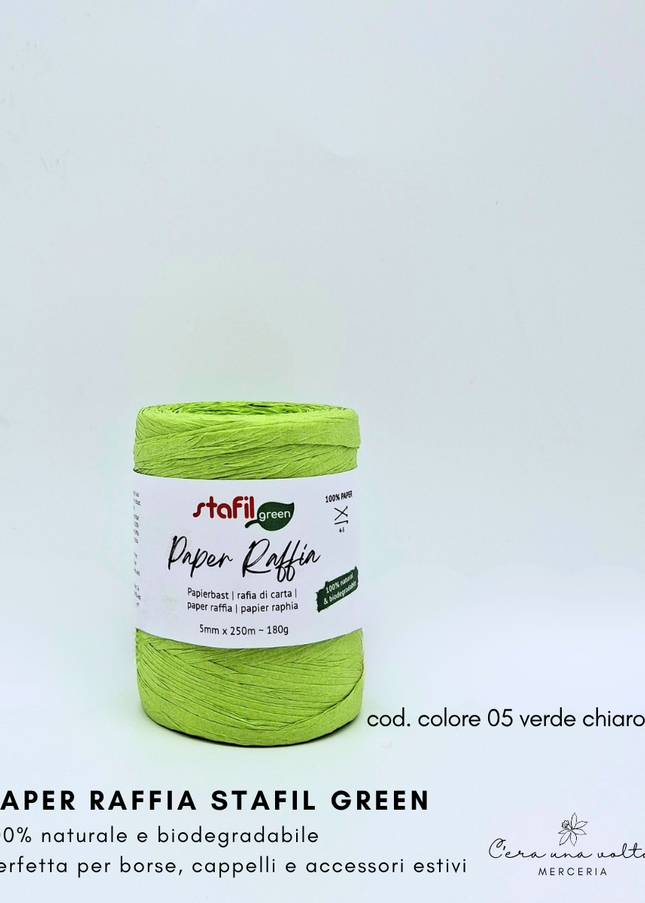 Paper Raffia Stafil Green