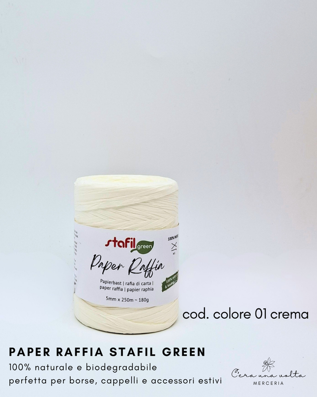 Paper Raffia Stafil Green