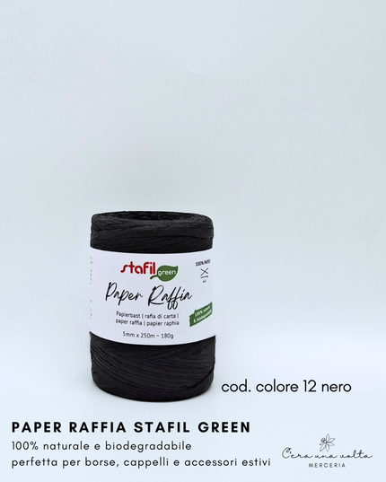Paper Raffia Stafil Green