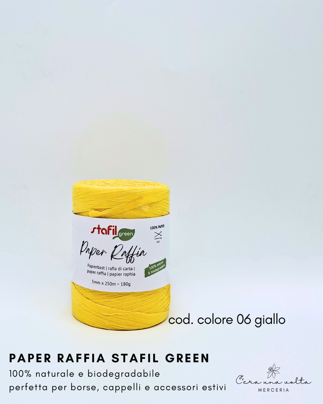 Paper Raffia Stafil Green